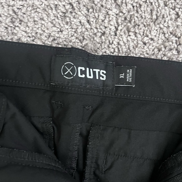 CUTS Black Slim Fit Jogger Pants Mens Modern Minimal Athleisure XL - Picture 4 of 9